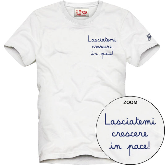 POT0002pe26 - BOY COTTON T-SHRT WITH FRONT PRINT/EMB - saint barth